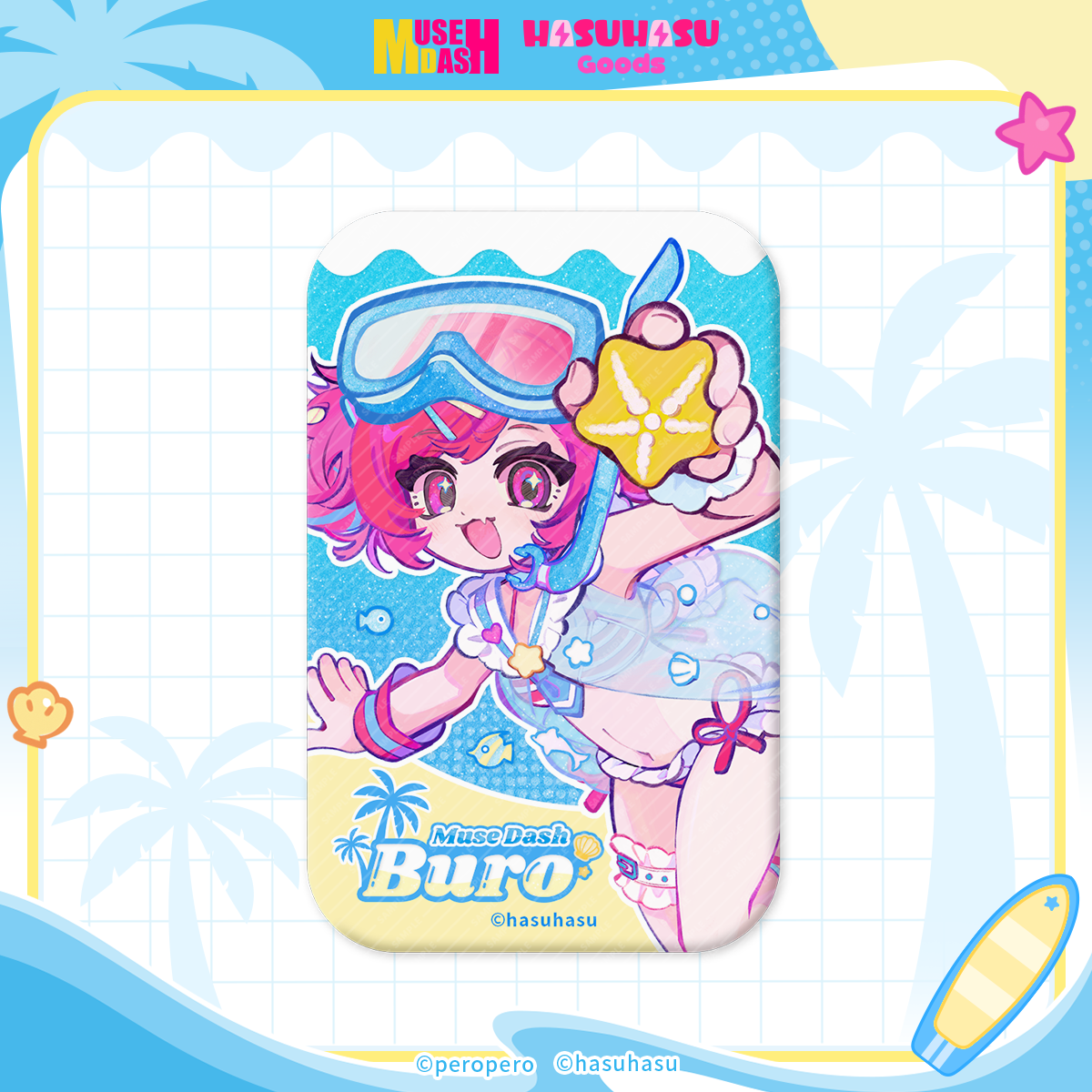 pre-sale】Muse Dash Diver Buro Victory Square Badge – hasuhasugoods