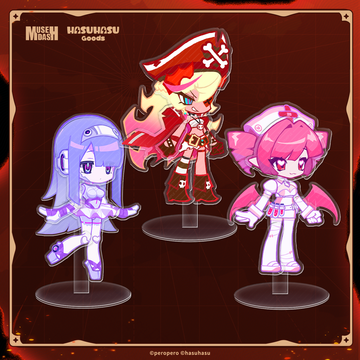Muse Dash Flametide Pirate Rin Chibi Magnetic Movable Standee
