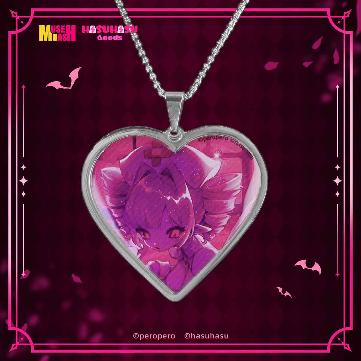 Muse Dash Nocturne Bloodheir Buro Metal Necklace
