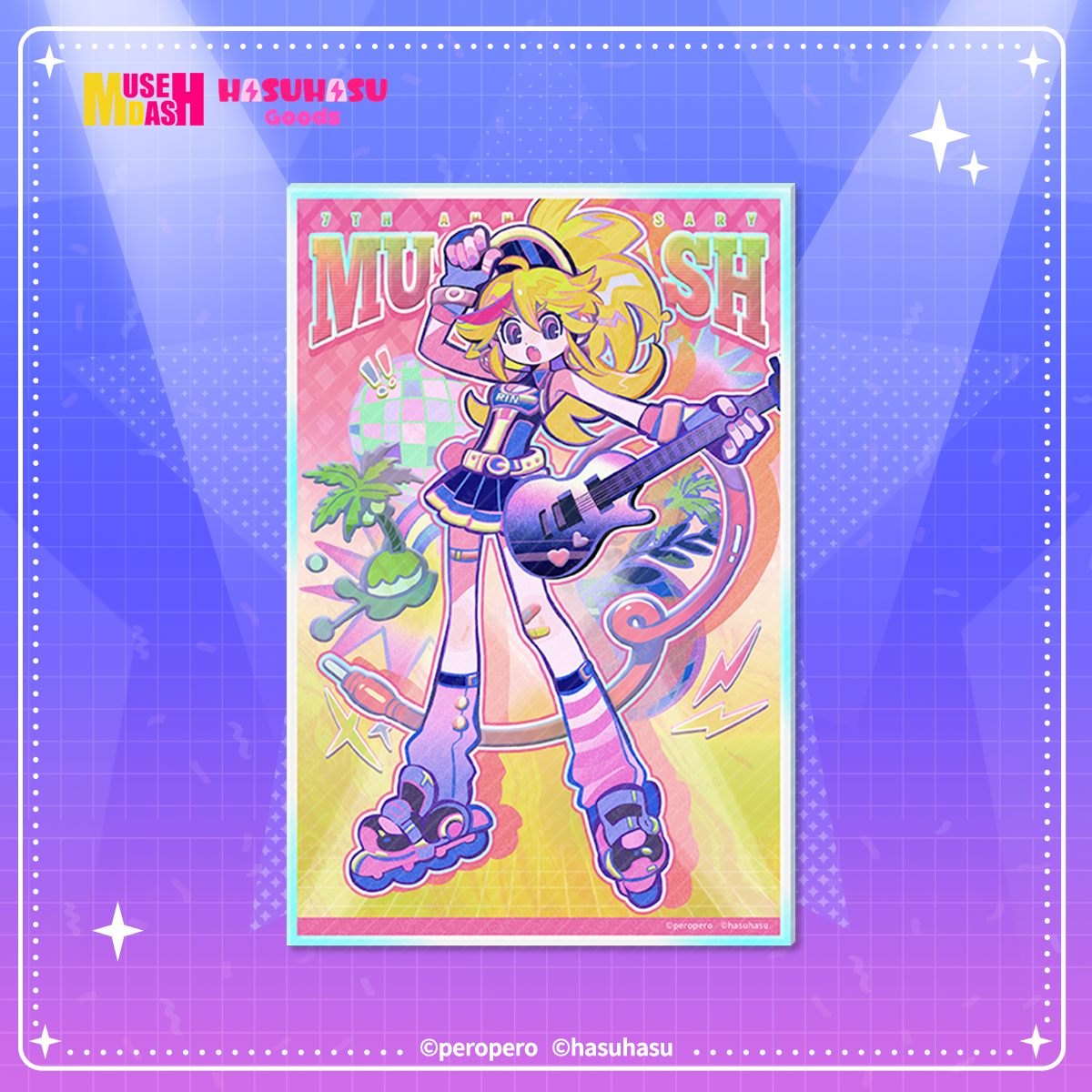 Muse Dash Neon Party Nano UV Reverse Laser Shikishi