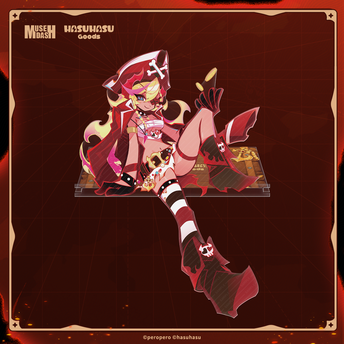 Muse Dash Flametide Pirate Rin AR Character Edgeless Acrylic Standee