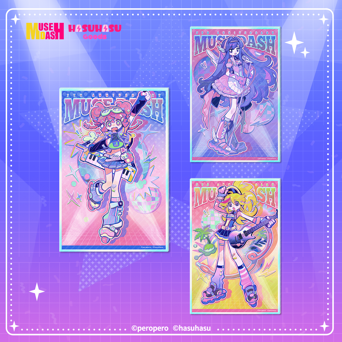 Muse Dash Neon Party Nano UV Reverse Laser Shikishi