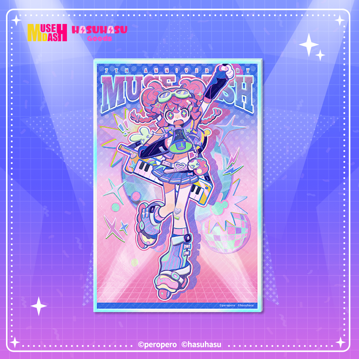 Muse Dash Neon Party Nano UV Reverse Laser Shikishi