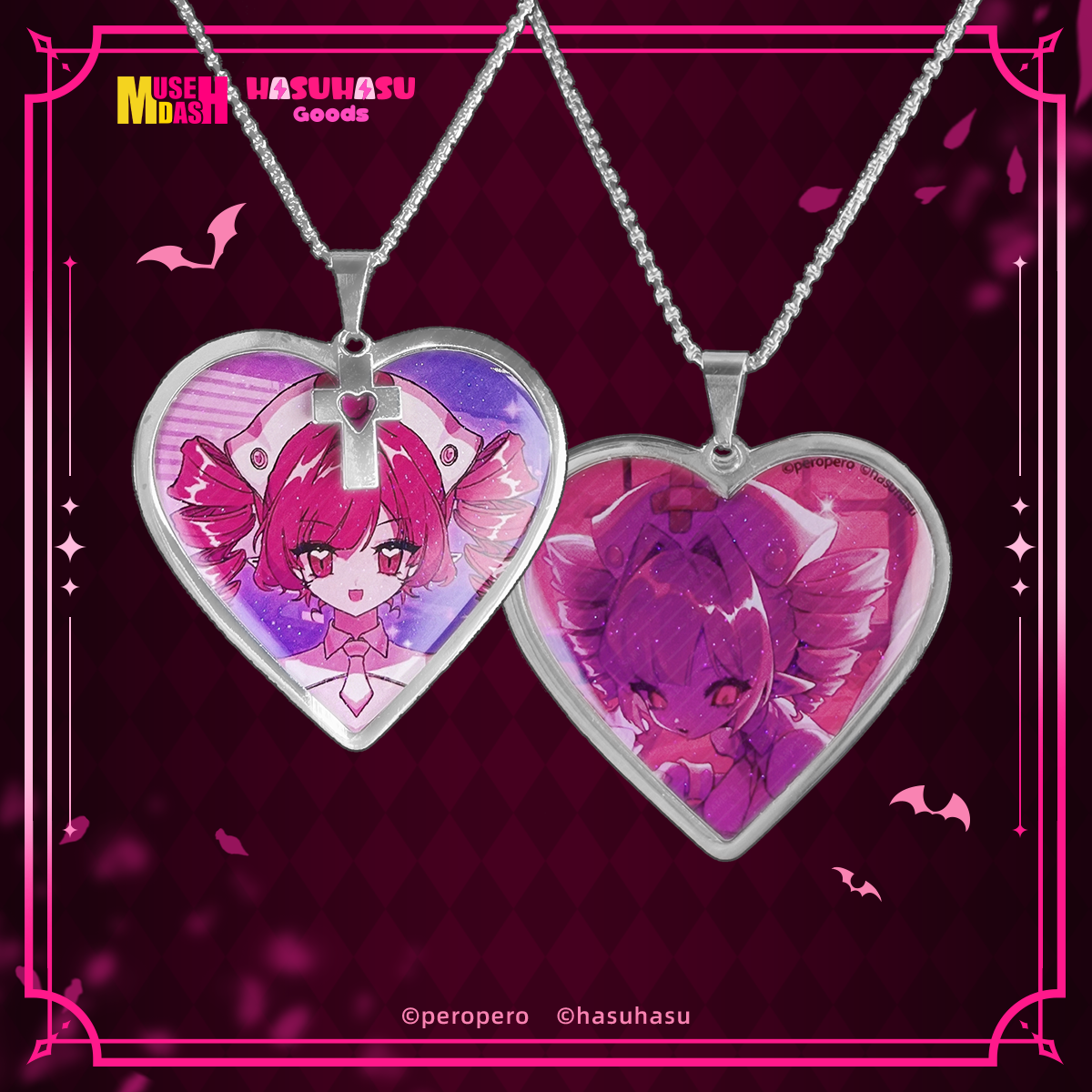 Muse Dash Nocturne Bloodheir Buro Metal Necklace