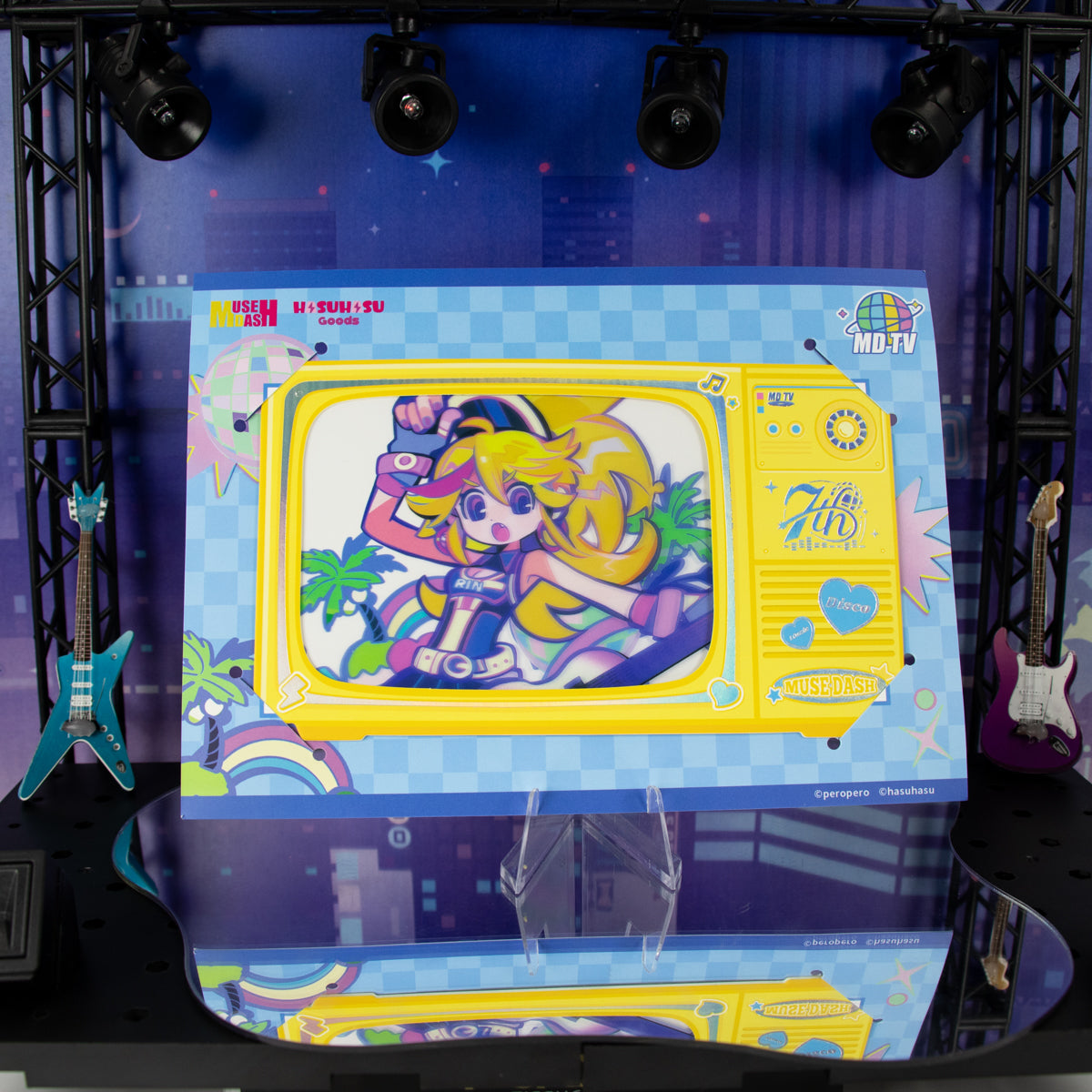 Muse Dash Neon Party Silver Foil Paper-mounted Film