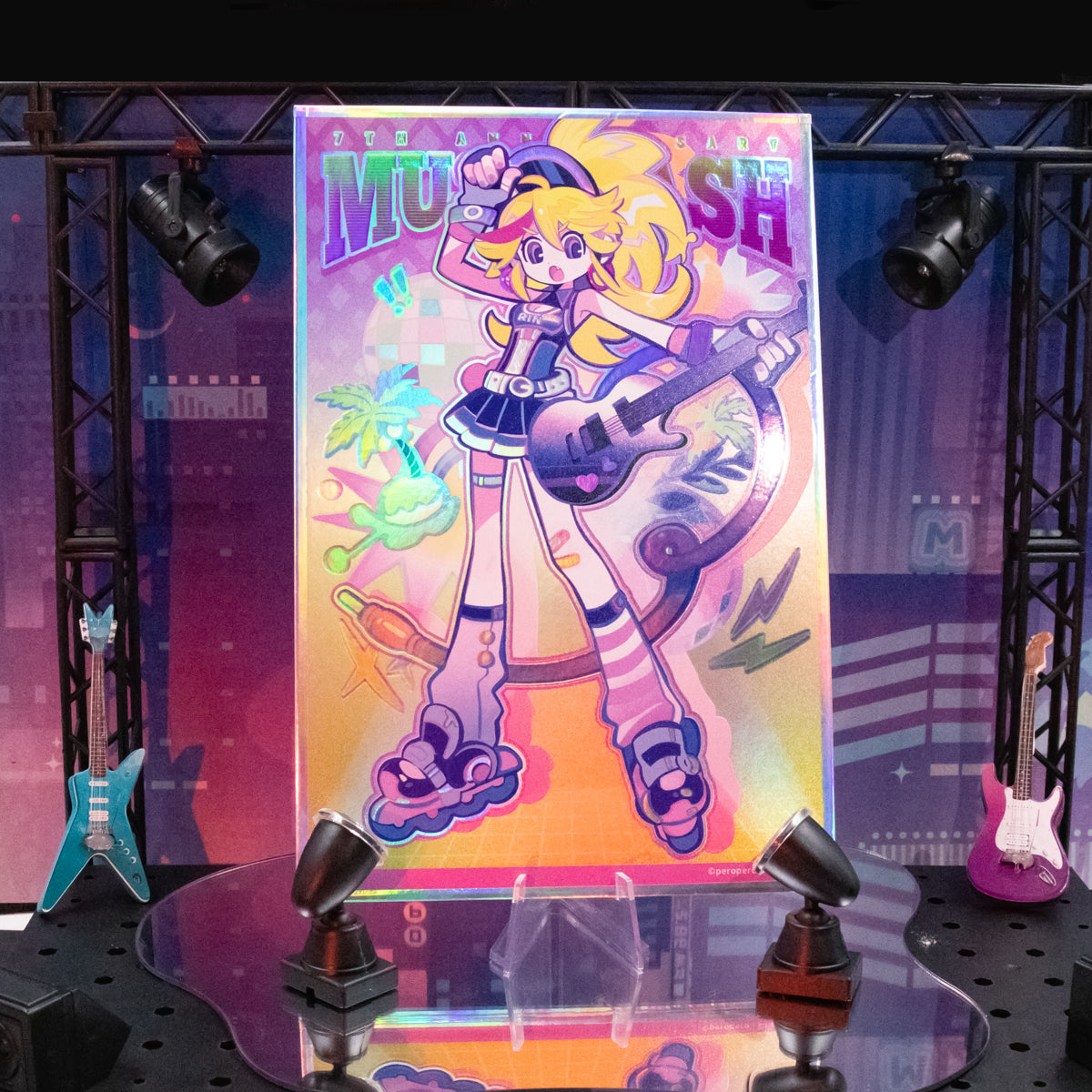 Muse Dash Neon Party Nano UV Reverse Laser Shikishi