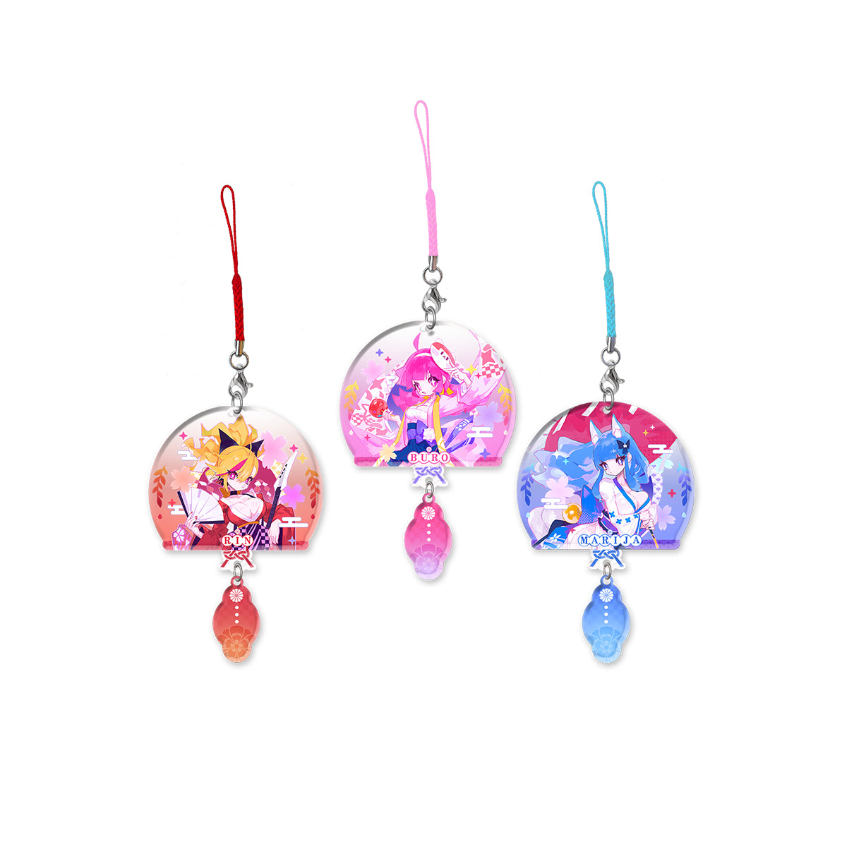 Muse Dash Acrylic Wind Chimes Keychain Kimono ver.