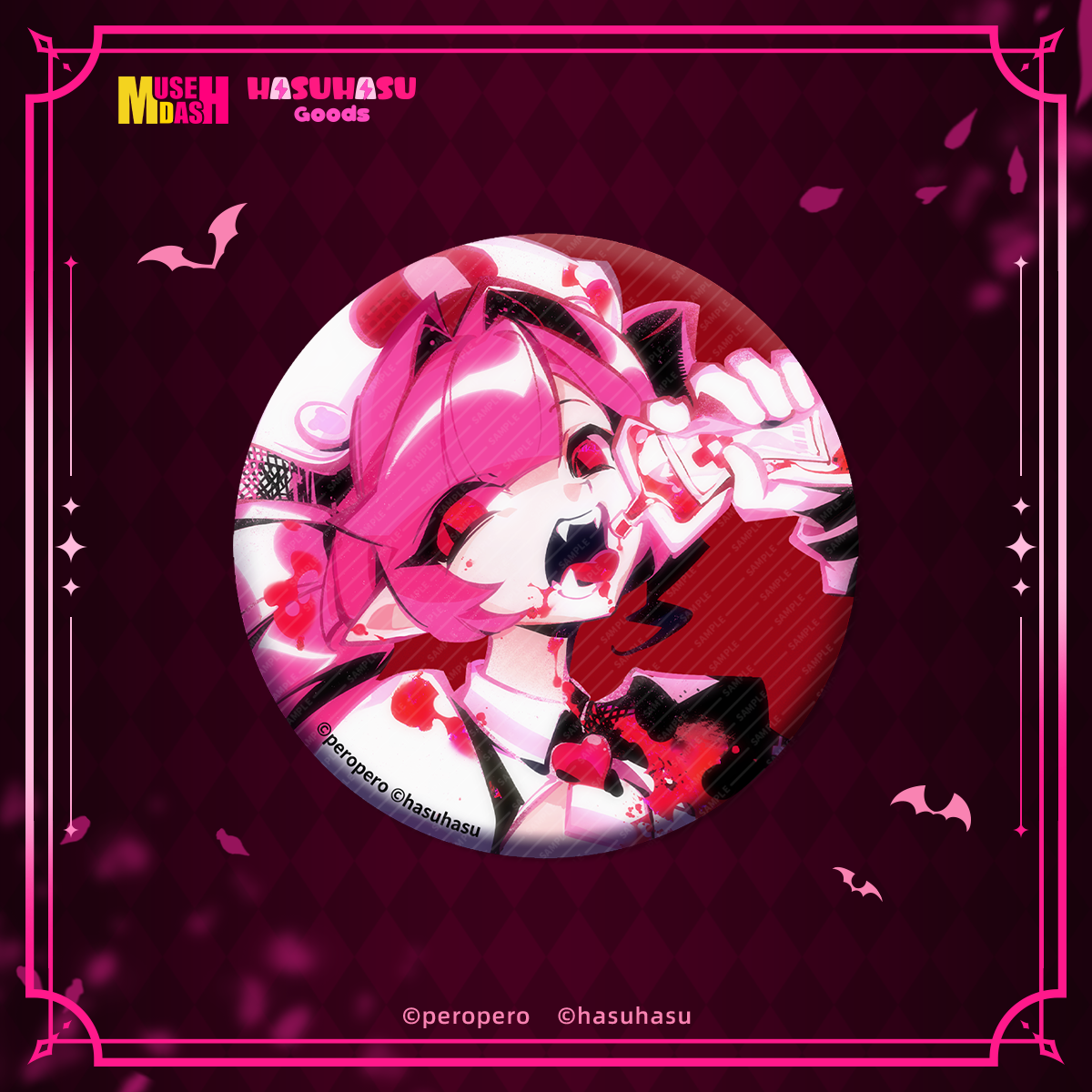 Muse Dash Nocturne Bloodheir Buro Reflective Badge