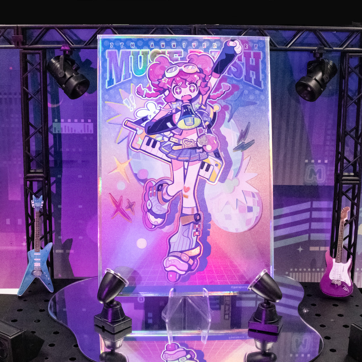 Muse Dash Neon Party Nano UV Reverse Laser Shikishi