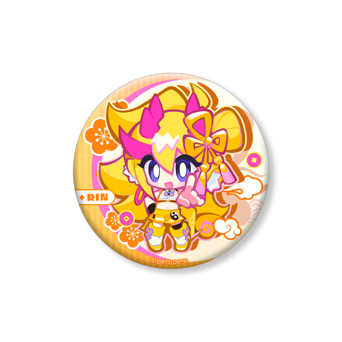 Mush Dash | Year of the Dragon | Fine Glitter cute chibi art badge