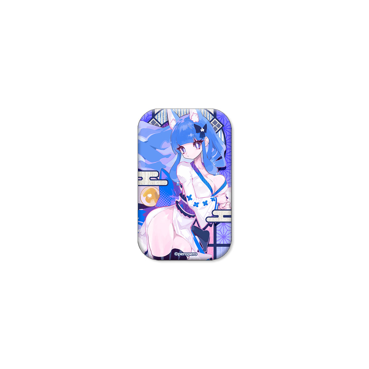 Muse Dash Square Tin Badge Kimono ver.