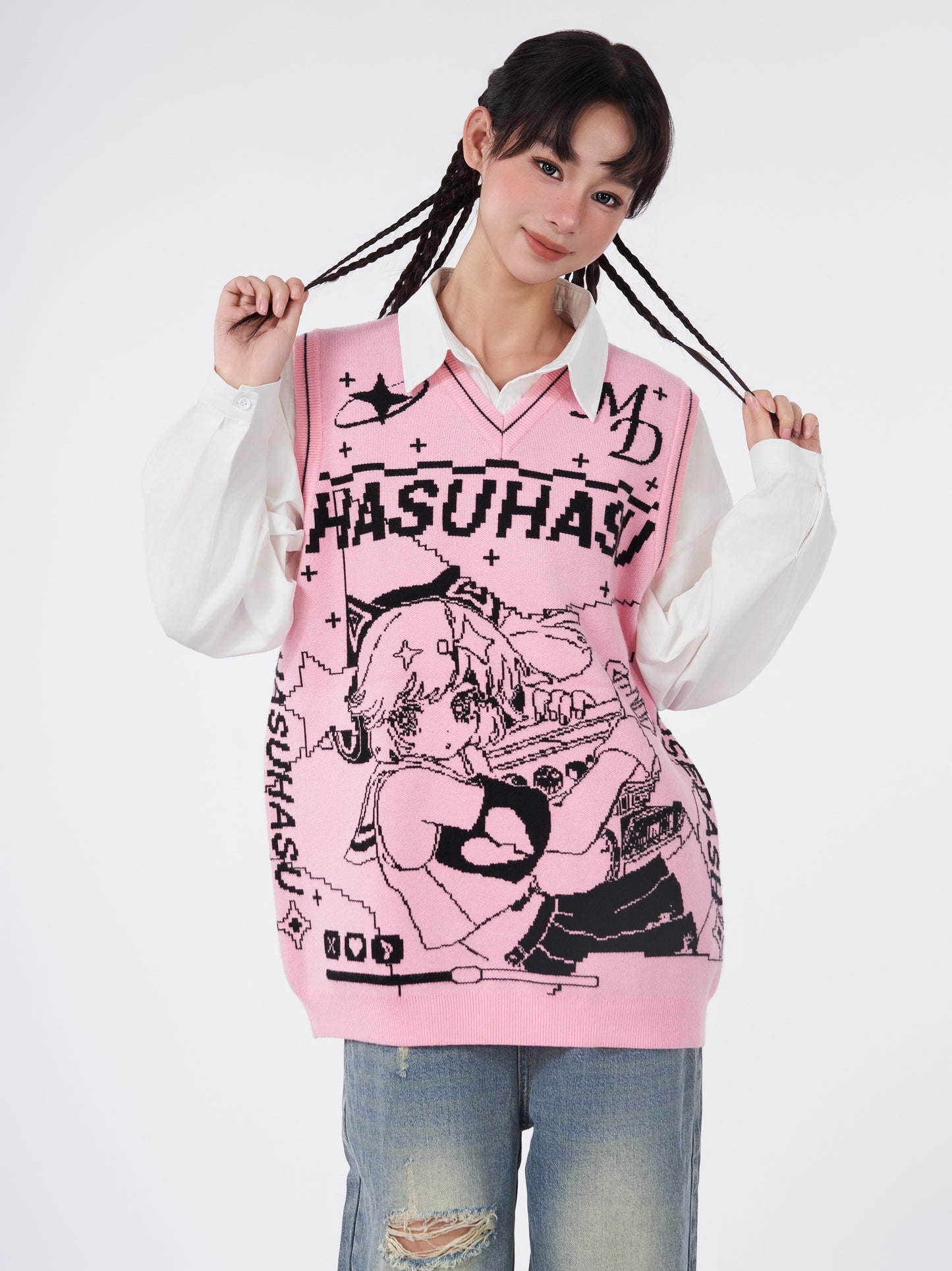 "Muse Dash" Winter Truancy Plan Knitted vest