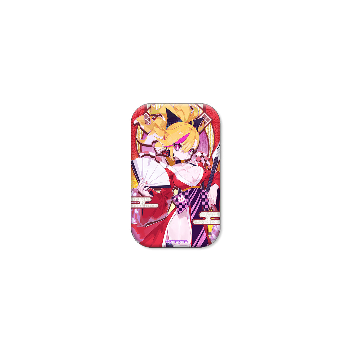 Muse Dash Square Tin Badge Kimono ver.