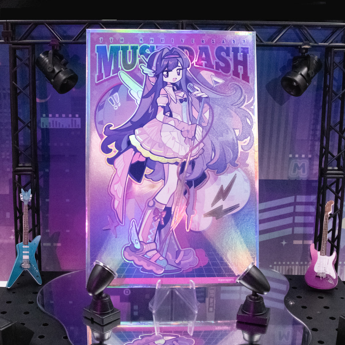 Muse Dash Neon Party Nano UV Reverse Laser Shikishi