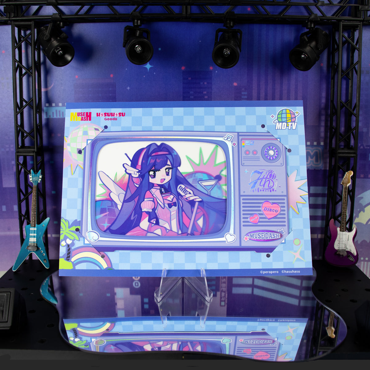 Muse Dash Neon Party Silver Foil Paper-mounted Film