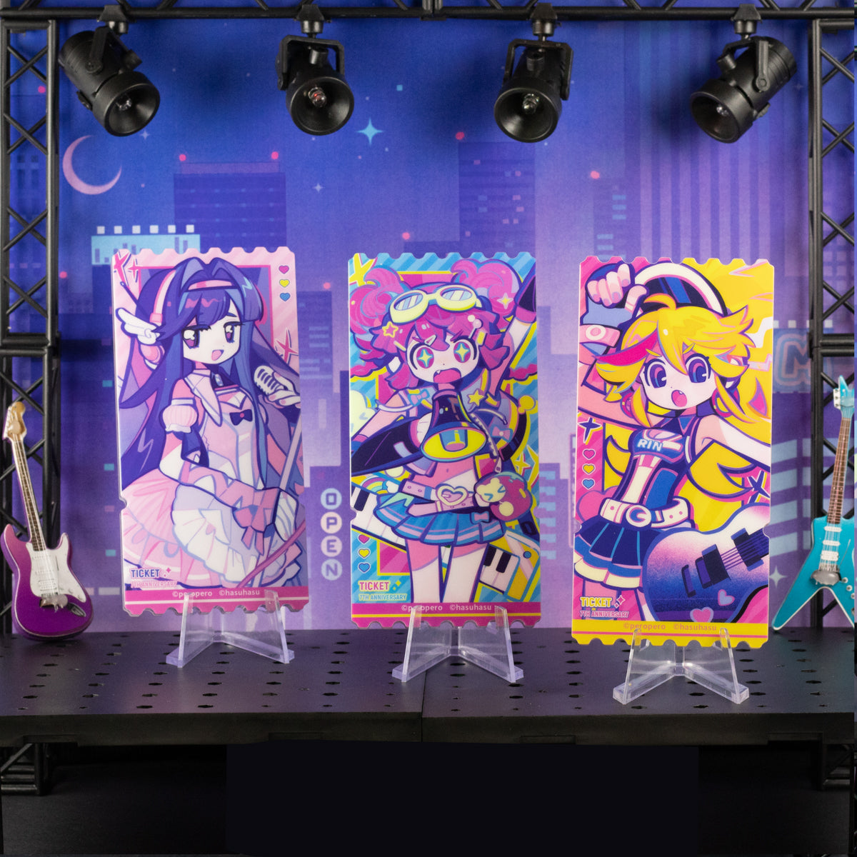 Muse Dash Neon Party Quicksand Acrylic Movie Ticket