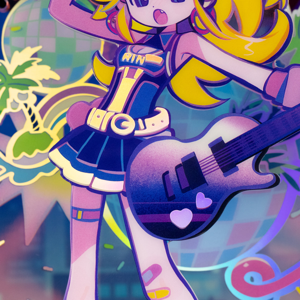Muse Dash Neon Party Laser Silver Foil Double-layer Acrylic Standee