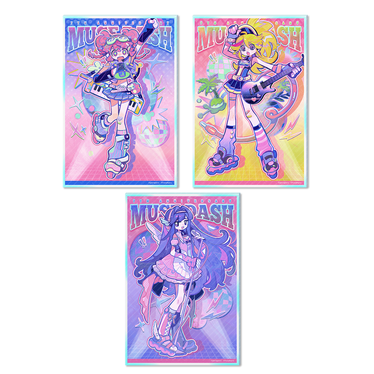 Muse Dash Neon Party Nano UV Reverse Laser Shikishi