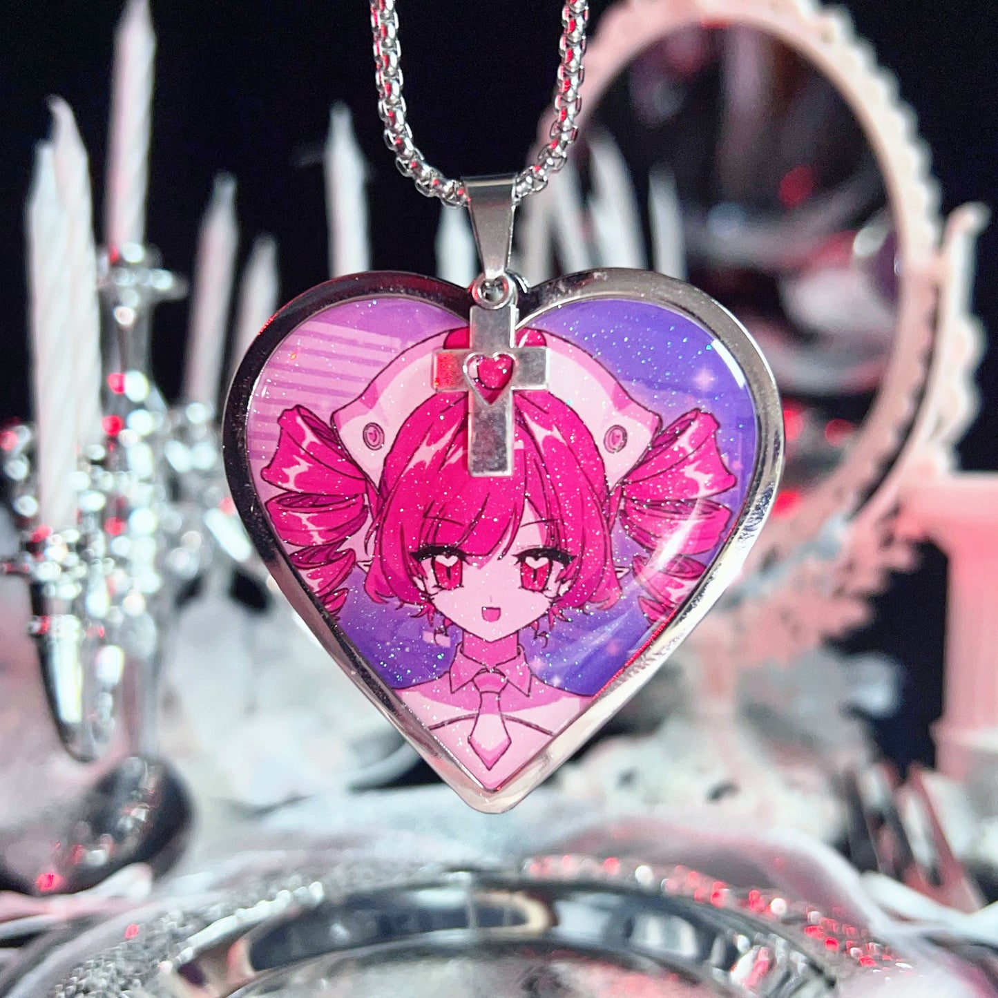 Muse Dash Nocturne Bloodheir Buro Metal Necklace