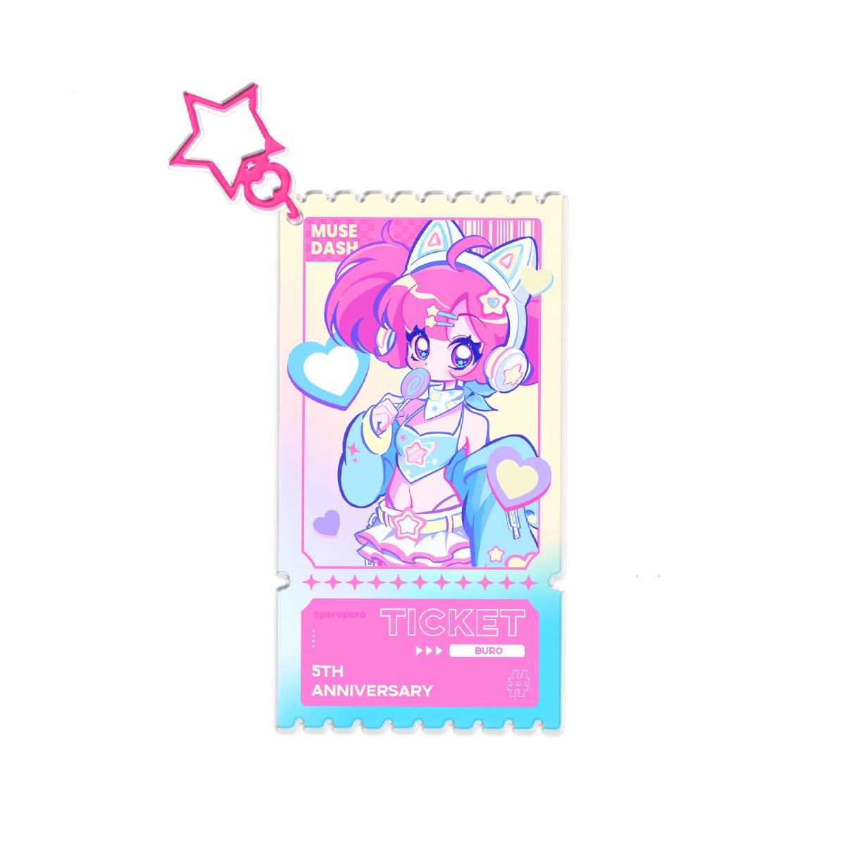 Muse Dash Y2K Style Keychain