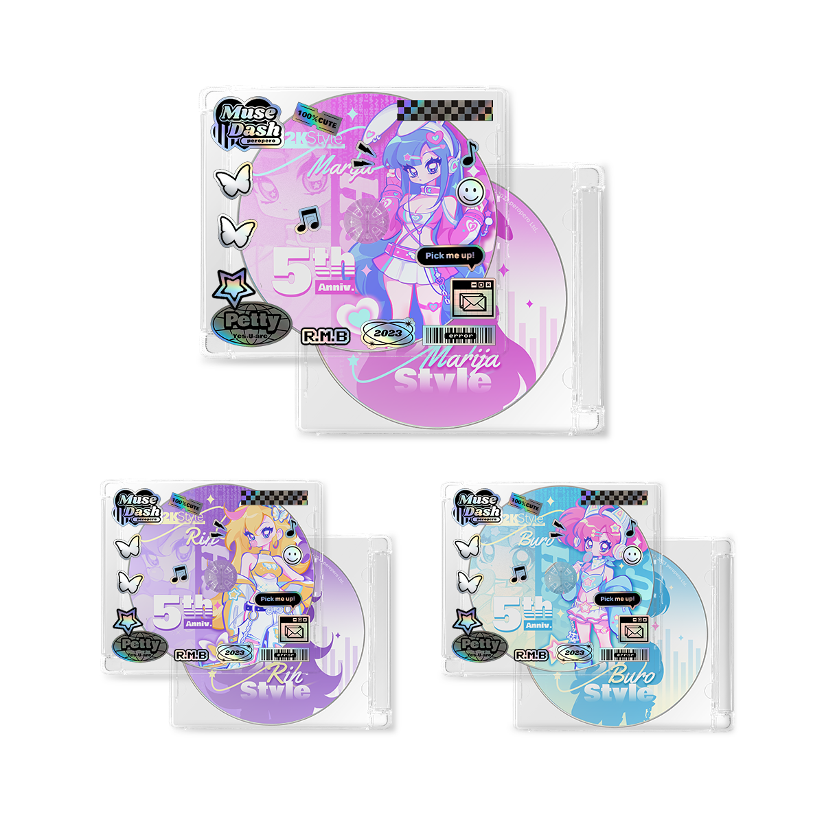 Muse Dash Y2K Style Acrylic CD-Shape Ornament