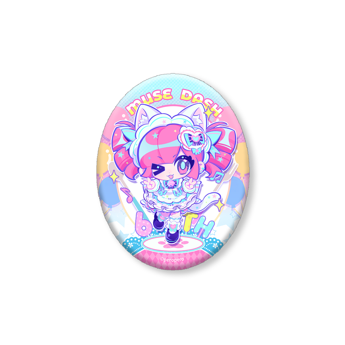 Mush Dash|Maid Sweet Date|Oval Double Flash Badge