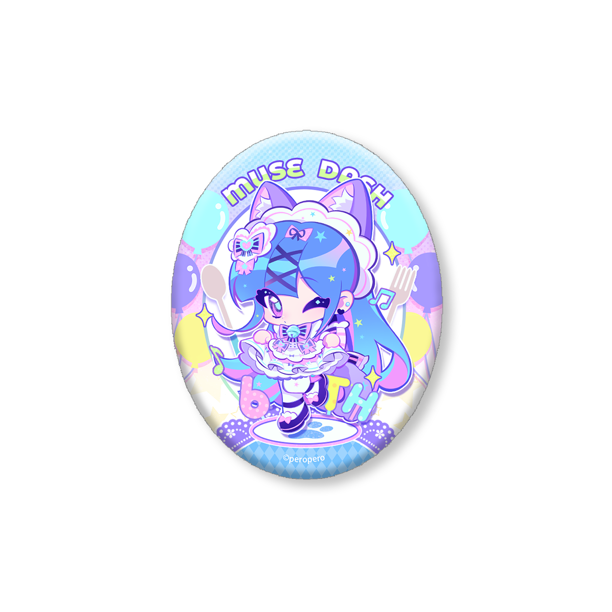 Mush Dash|Maid Sweet Date|Oval Double Flash Badge