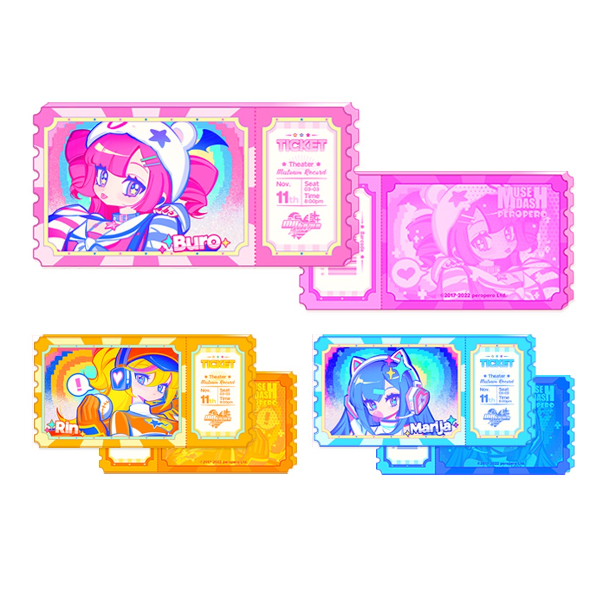 Mutown Twinkle Acrylic Ticket Stub