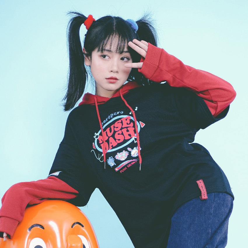 "Muse Dash" Overlap sleeve Hoodie