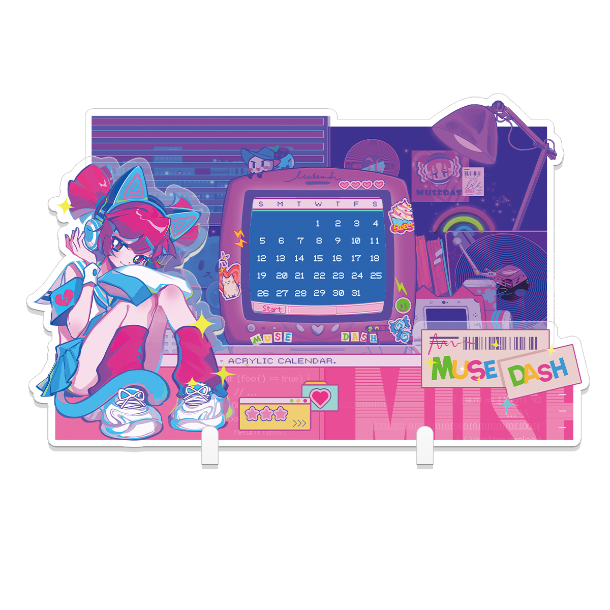 Muse Dash Muse Radio Perpetual Calendar Standee