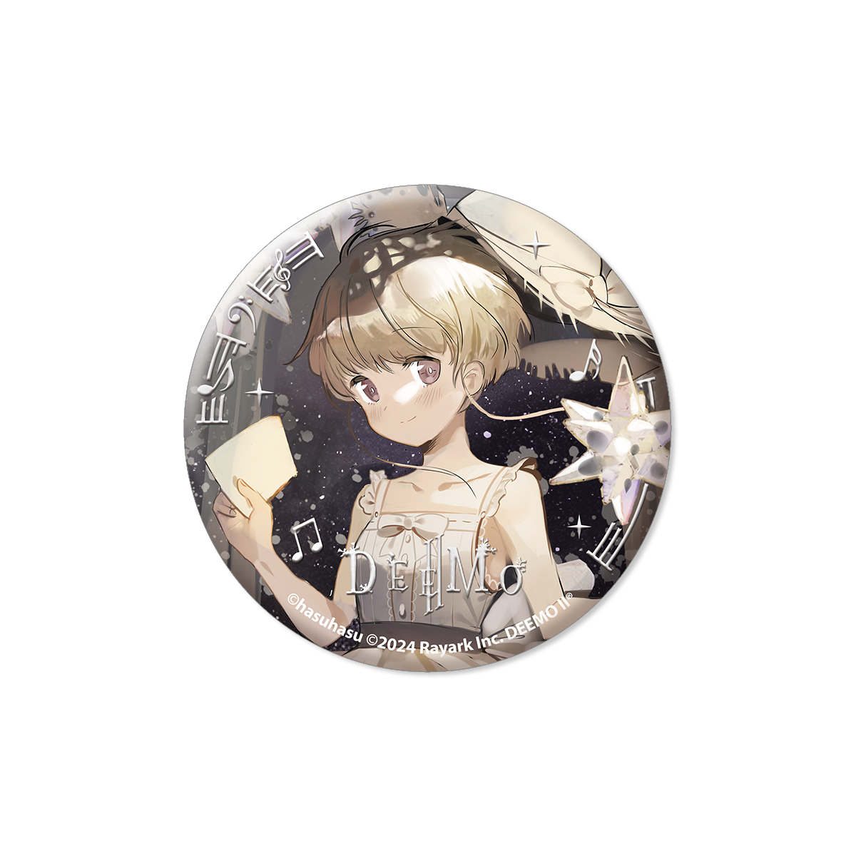 DEEMO II| Dawn of Flower Rhythm |Tactile Silver Stamping Badge