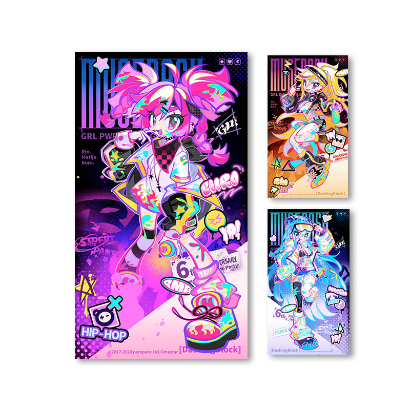 【 pre-sale 】Muse Dash| Rhythm Street  | Raster Postcard