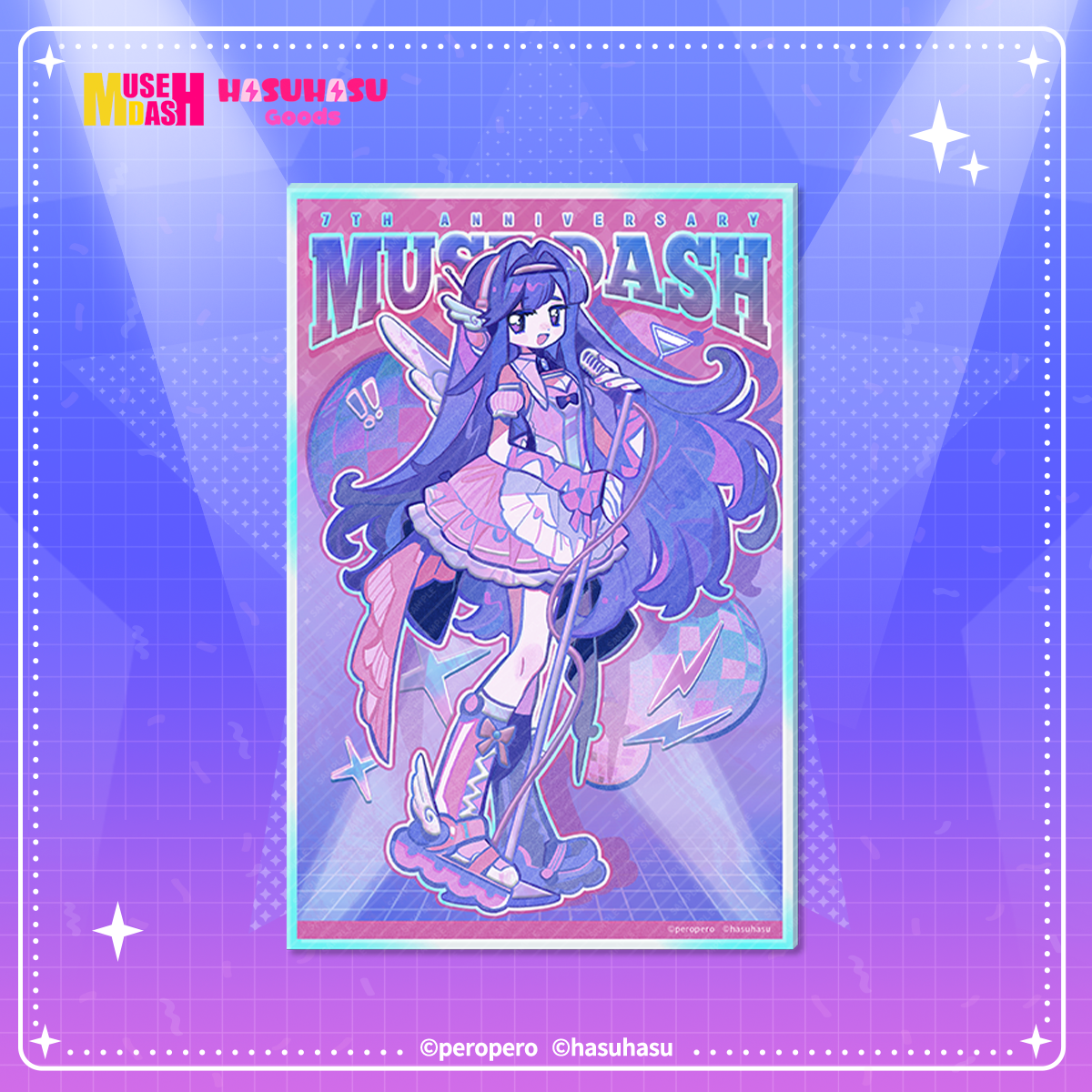 Muse Dash Neon Party Nano UV Reverse Laser Shikishi