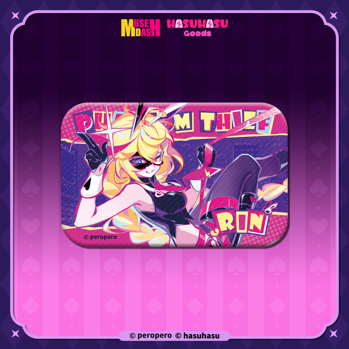 【pre-sale】MuseDash - Phantom Thief Rin - Square Badge - Victory Scene