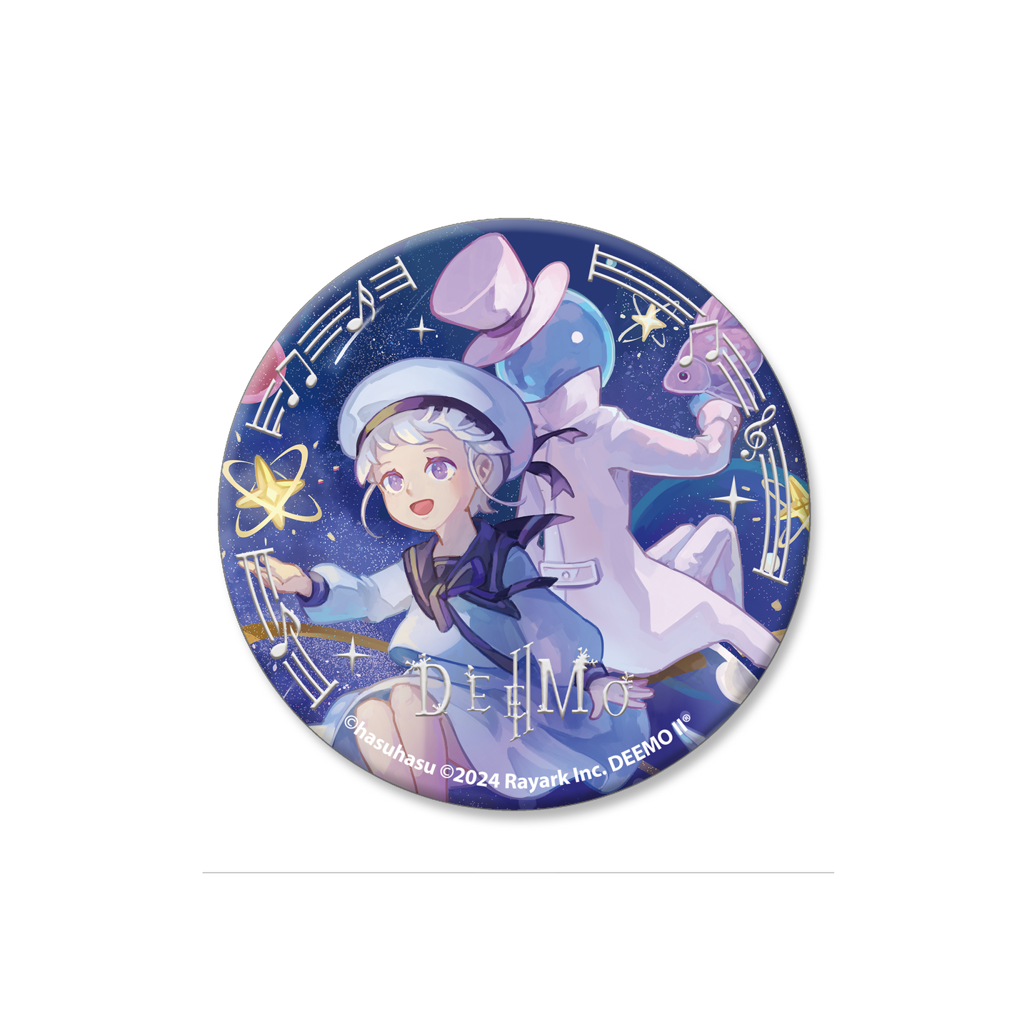 DEEMO II| Dawn of Flower Rhythm |Tactile Silver Stamping Badge